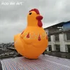 5mH (16,5 pieds) avec ventilateur en gros 2024 qualité gonflable rhubarbe poulet poule mascotte air soufflé animaux de bande dessinée pour les décorations de cour intérieure extérieure