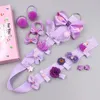 Hair Accessories 18pcs/set Kids Barrettes Hairgrips Clips Gift Set Ribbon Bow Handmade Hairpins For Girls