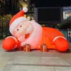 Festival advertising inflatable christmas father santa claus balloon climbing style on ground customized for your business