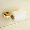 Bathroom Hardware 4 Pcs Set Golden Plated Brass Made Towel Bar Toilet Paper Holder Towel Ring Robe Hook Bathroom Accessories 240123