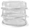 Take-Out-Behälter, 30,5 cm, rundes, flaches Catering-Tablett aus Aluminiumfolie mit Kuppeldeckel – Einweg-Cater-Servierpfanne (Packung mit 10 Sets)