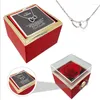 Вечеринка, двойное сердце, выгравированное имя, стальное ожерелье, коробка с вечной розой для женщин, подарок на День святого Валентина 2024
