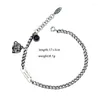 Link bransoletki styl litera słonia kwadratowa bransoletka bransoletki dla kobiet mężczyzn parą tajsko srebrną biżuterię