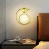 Wandleuchte Nordic Circle Butterfly LED Schlafzimmer Nachttischlampen Wohnzimmer Esszimmer Gang Dekorationen Design Beleuchtung