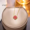 Van Clover Necklace Cleef Four Leaf Clover Neckces Designer Necklace For Women Brand Vanly Ly Flower Fashion Mother Shell 18k Gold Pendant Necklace Gift