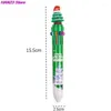 Colors Cute Christmas Ballpoint Pen Kawaii Cartoon Santa Claus Gel Pens For Writing School Supplies Office Accessories 1PCS