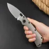 High End Strider SMF Taktisk vikkniv D2 Blade TC4 Titanlegeringshandtag EDC Tools Packet Knives