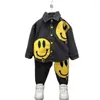 Kleidung Sets Kinder Kleidung Frühling Autumn Boy Tracksuit Fashion Boys Denim losen Mantelhosen 2pcs Anzüge Casual Kleinkind Outfits