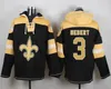 New Orleans''Saints''Men #9 Drew Brees 99 Sheldon Rankins 3 Bobby Hebert Sawyer Sweatshirt met capuchon