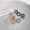 Pierścienie klastra 2024 Hallyu zbłąkane dzieci Felix Pięcioczęściowy zestaw pierścień kolorowy akryl mody Candy przezroczystą żywicę biżuterię damską