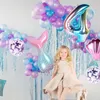 Party Decoration 32inch Little Mermaid Balloons Number Foil Balloon Wedding 1st Birthday Kids Baby Shower Helium Globos