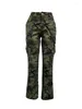 Pantalon femme grande taille imprimé Camouflage poche latérale Cargo Camouflage taille moyenne décontracté femmes loisirs réguliers dame 2024