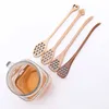 Spoons 1/2/4 Pcs Long Handle Wooden Honey Dippers Honeycomb Heart Pattern Coffee Mixing Spoon Stick Baking Tools