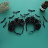 Hair Accessories Halloween Bat Headband Children Dress Up Headwear Hairband Witch Costume Supplies Props Happy Helloween Party 2024