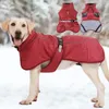 Vêtements pour chiens Veste de grande race Manteau imperméable réfléchissant vêtements d'hiver chauds pour gros chiens Labrador Salopette Chihuahua Pug Vêtements