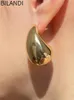 Pendientes colgantes Bilandi de latón con forma de gota de agua vacía para mujer, joyería Punk, regalo de fiesta, vestido de espectáculo, diseño de moda 2024