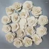 Dekorativa blommor en påse 200 ms handgjorda dia 3.5 cm tygduk rose konstgjord blomma för bröllop bukett dekoration diy hår accessoires