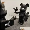 Киноигры Новое пятно Bearbrick 400% 28см до Zagu Rx78 Хэллоуин Skl Dark Trend Украшение Коллекция кукол Ручная работа Гостиная или Dhpbq