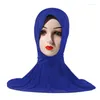 Roupas étnicas Senhoras Hijab com fivela prendedor respirável muçulmano lenço bonnet simples pescoço cabeça xales mulheres turbante chapéu islam sob