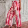 Women's Pants 90s Vintage Clothes Womens Personality Bohemian Style Wide Leg High Waist Trousers Loose Women Casual Work Plus Size