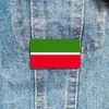 Brooches 10 Pcs/Lot Tatarstan Flag Brooch Pin For Backpacks Hat Bag Clothes Patriotic Badge