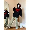 Kadın Hoodies Moda Örümcek Fermuarı Hoodie Kadın Sokak Tarzı Günlük Haligan Top Büyük Boy Ceket Gevşek