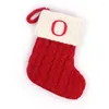 Juldekorationer Socking Pendant Red Alphabet Sticks Strumpor Xmas Tree Hanging Ornament för hemåret Gift 2024 Navidad