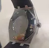 豪華なメンズビッグサイズデザイナーウォッチ42mmクォーツ自動機械ムーブメントラバーステンレス鋼光プルーフサファイアファッション腕時計ギフト