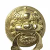 30CM Large Cast Lion Head Door Knocker Ring Pull Vintage Brass Handle Solid Wood Door Knock for Entry Improvement 240127