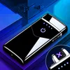 Wholesale Dual Arc USB Lighter Rechargeable Electronic Lighters LED Screen Plasma Power Display for Man Adults