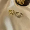 Кольца кластера LIVVY серебряного цвета витая геометрическая цепочка для женщин пары винтажные простые гладкие модные изящные ювелирные изделия ручной работы