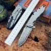 Nieuw High End 0562 Flipper zakmes VG10 Damascus staal Drop Point CNC-lemmet TC4 titaniumlegering handvat kogellager Fast Open EDC-zakmessen