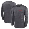 San Francisco''49ers''men Heather Grey Sideline Team Velocity Performance Long Sleeve T-shirt