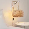 Pendant Lamps EU Plug In Hemp Rope Light Hanging Chandelier Hand Woven Bamboo Lampshade For Living Dinning Room Bedroom Kitchen