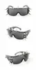 Steampunk Rivet Spike Wild Rock Bar lunettes de soleil lunettes femmes hommes Y2k Punk lunettes de soleil métal futuriste Dames 230920