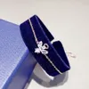 Swarovskis Bracelet Designer Femmes Original Qualité Charme Bracelets Fantaisie Ange Tirant Bracelet Élément Féminin Cristal Ange Bracelet