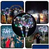 Led Strings Bobo Balloon 20 Inch String Light With Strip Wire Luminous Decoration Lighting For Party Gift Drop Delivery Lights Holida Dhw43