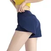 Womens Yoga Shorts Outfits With Exercise Fitness Wear lu Short Pants Girls Running Elastic Pants Sportswear Pockets size s-xxl