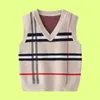 2022 Kids Designer Fashion Cardigan Pullage Plaid Plait Coton Pullover Enfants pulls imprimés Jumper laine de laine garçons filles CLO6284363