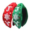 Kerst Sneeuwvlok Kraal Hoofdband Strass Geknoopt Parel Brede Rand Verse Leuke Feestelijke Vakantie Haaraccessoires 240127