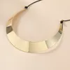 Naszyjnik Zestaw 2024 Zaa Metal for Women Fashion Skórzany lina Choker Akcesoria szyi