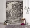 Tapestries Tarot Card Tapestry Wall Hanging Astrology Divination Background Cloth Bedspread Beach Mat Bohemian Home Decoration