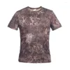Men's T Shirts Summer Camouflage T-shirt Breathable Short Sleeve Tops Men Hiking Camping Hunting Clothing Military Tactical