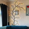 Dekorativa blommor Glänsande Enchanted Willow Vine Bendable Lighted Tree Branch LED Wall Light Bookhelves Lights