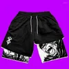 Herenshorts Y2K Zomer Heren Streetwear Anime Berserk Oversize Actieve atletische gym Korte broek Training Fitness Workout Trackkleding