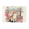 Carpets Bath Non-Slip Carpet Edgy Shiba Inu With Japanese Art Style Bedroom Mat Entrance Door Doormat Floor Decor Rug