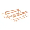 Kitchen Storage Wine Glass Rack 2 Rows Iron Glasses Hanger For Cafe Pantry Cabinet