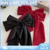 Hair Accessories Bow Ribbon Hairpin Headwear Simple Elegant Satin Spring Clip Fixed Girls Colorful Party Headdress