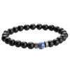 Bracelets de charme Accessoires Hommes Bracelet en pierre volcanique Naturel Moonstone Perle Bijoux Européenne Obsidienne Drop Livraison Otqaj