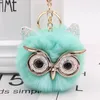 Owl Plush Keychain Imitation Rabbit Hair Ball Bag Pendant Pälsbil Pendant Tillverkare Lanyards Wholesale